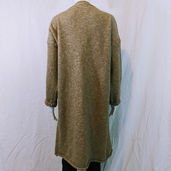 Unbranded Brown Open Front Long Cardigan OS - Picture 2 of 4